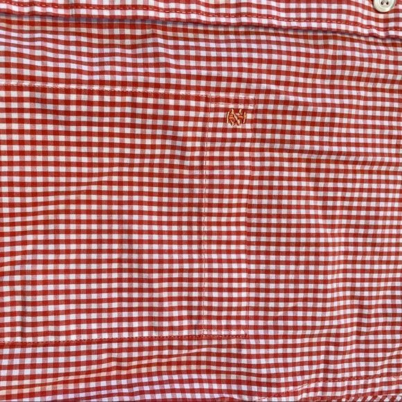 Izod Orange Check Button Down Shirt - Picture 5 of 7